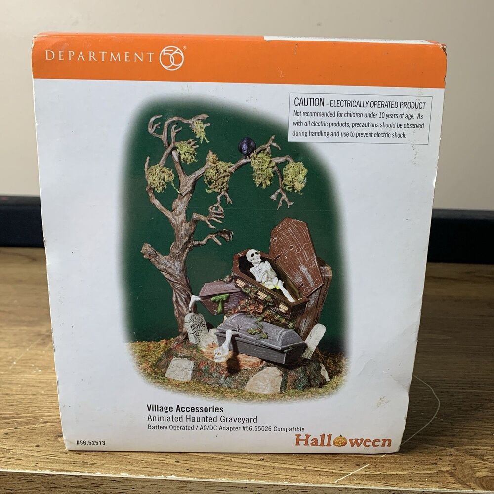 Department 56 Animated Haunted Graveyard Halloween Village 52513 Works